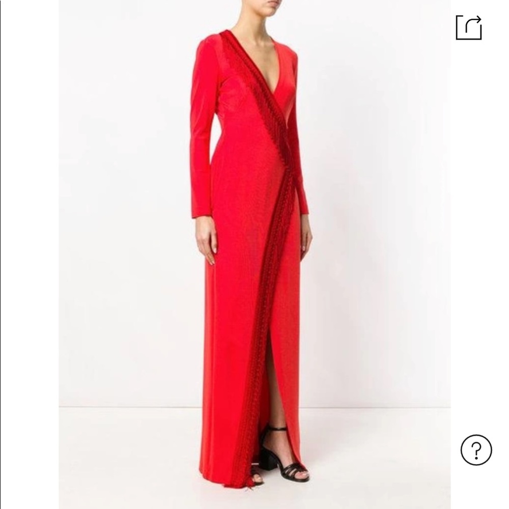 Galvan fringe gown